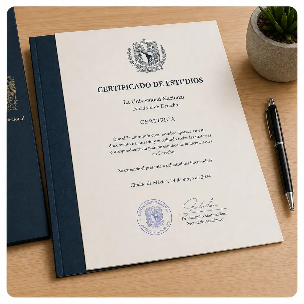 [174] Derecho de Certificado de Estudios de Licenciatura
